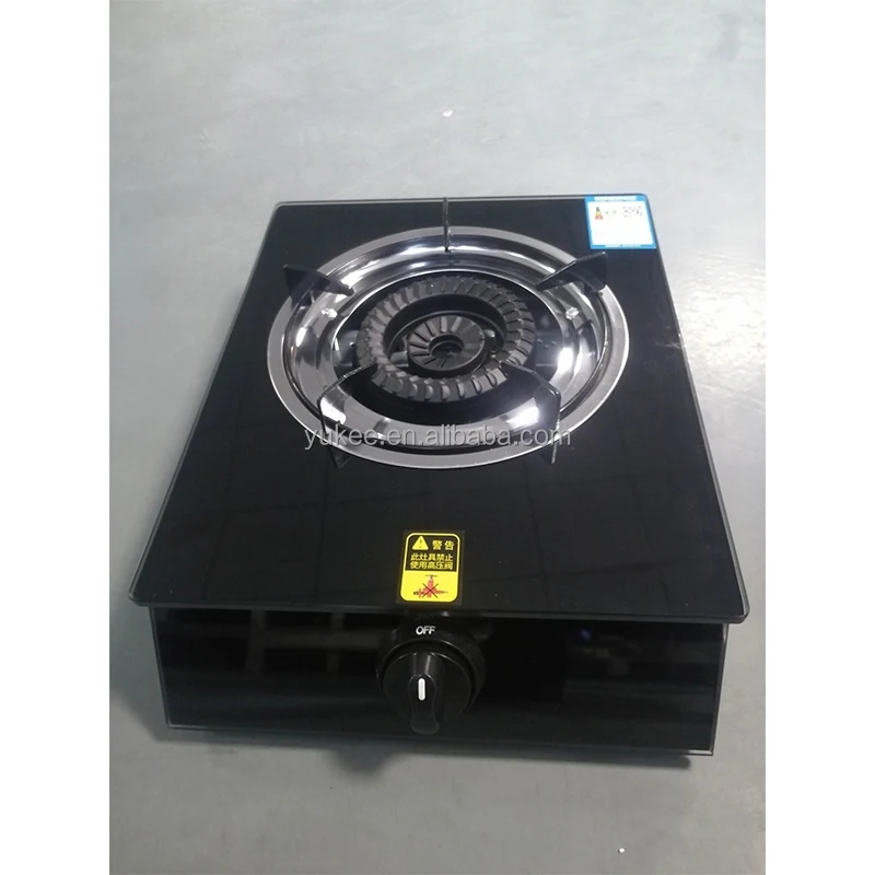 Kitchen Appliance Brand 1 WOK Burner NZ glass top Certified Gas Stove For household use