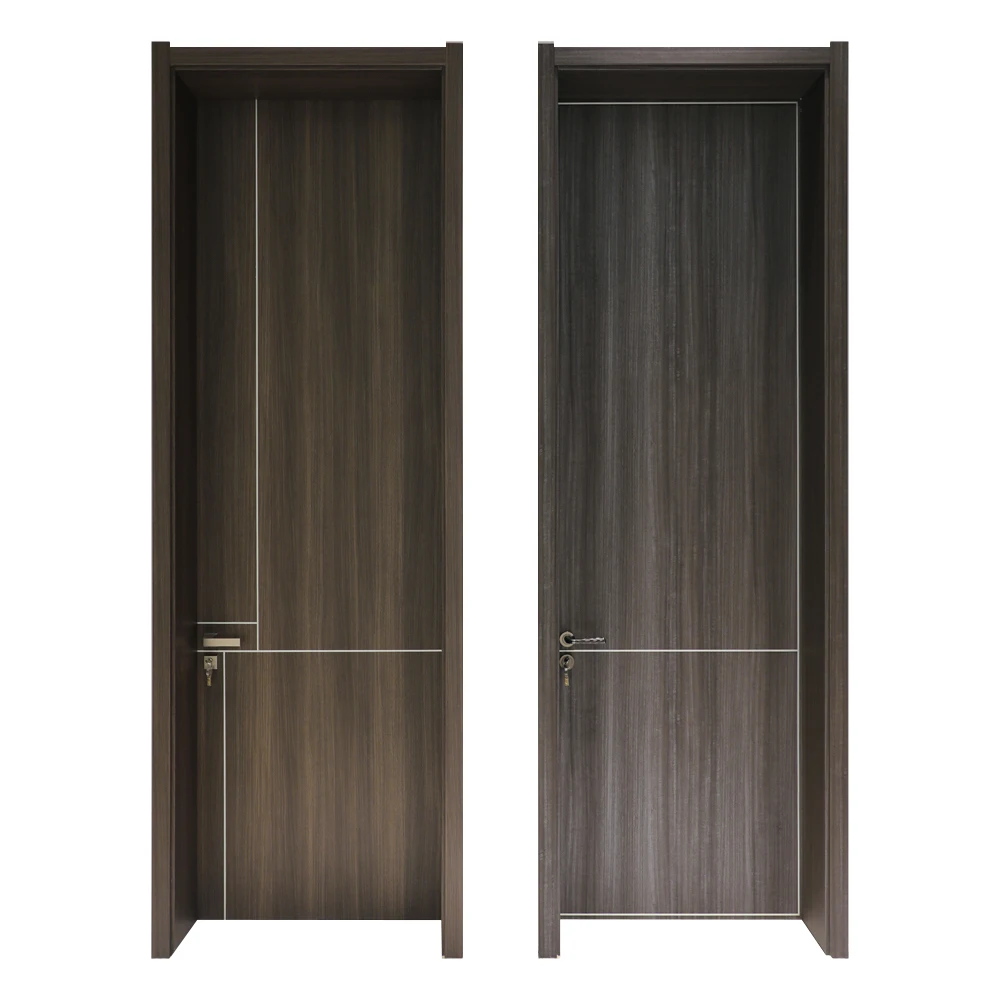 BAYDEE new interior room water proof door design waterproof wpc solid wooden doors with accessories for sale