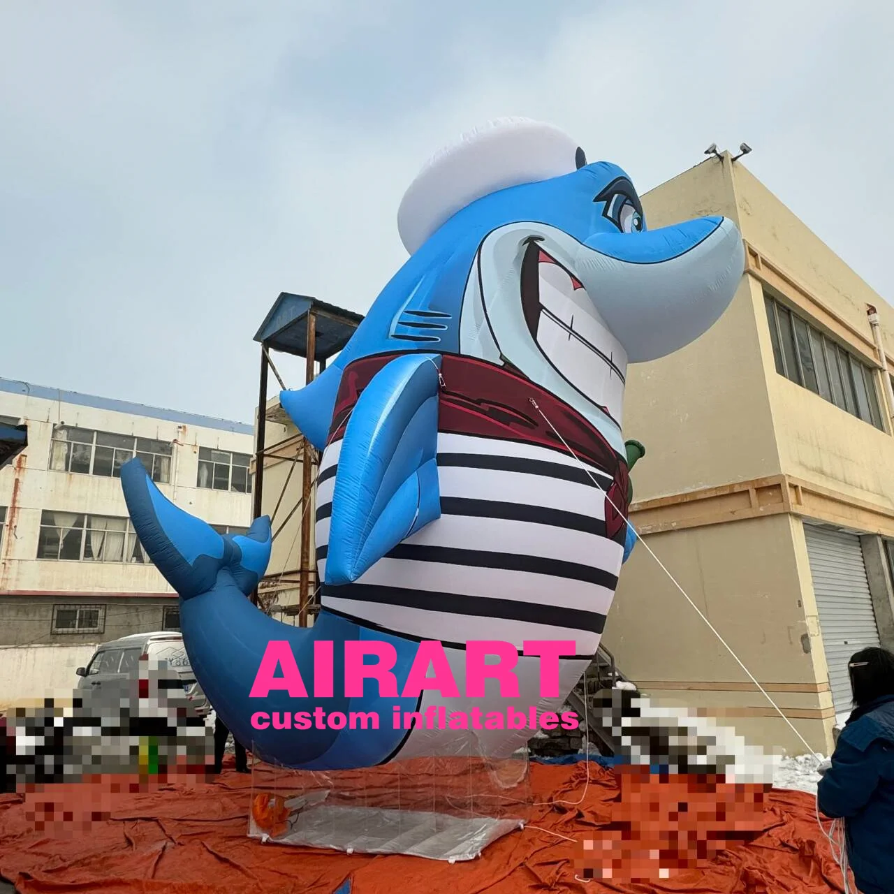 High quality inflatable shark mascot balloon inflatable shark cartoon