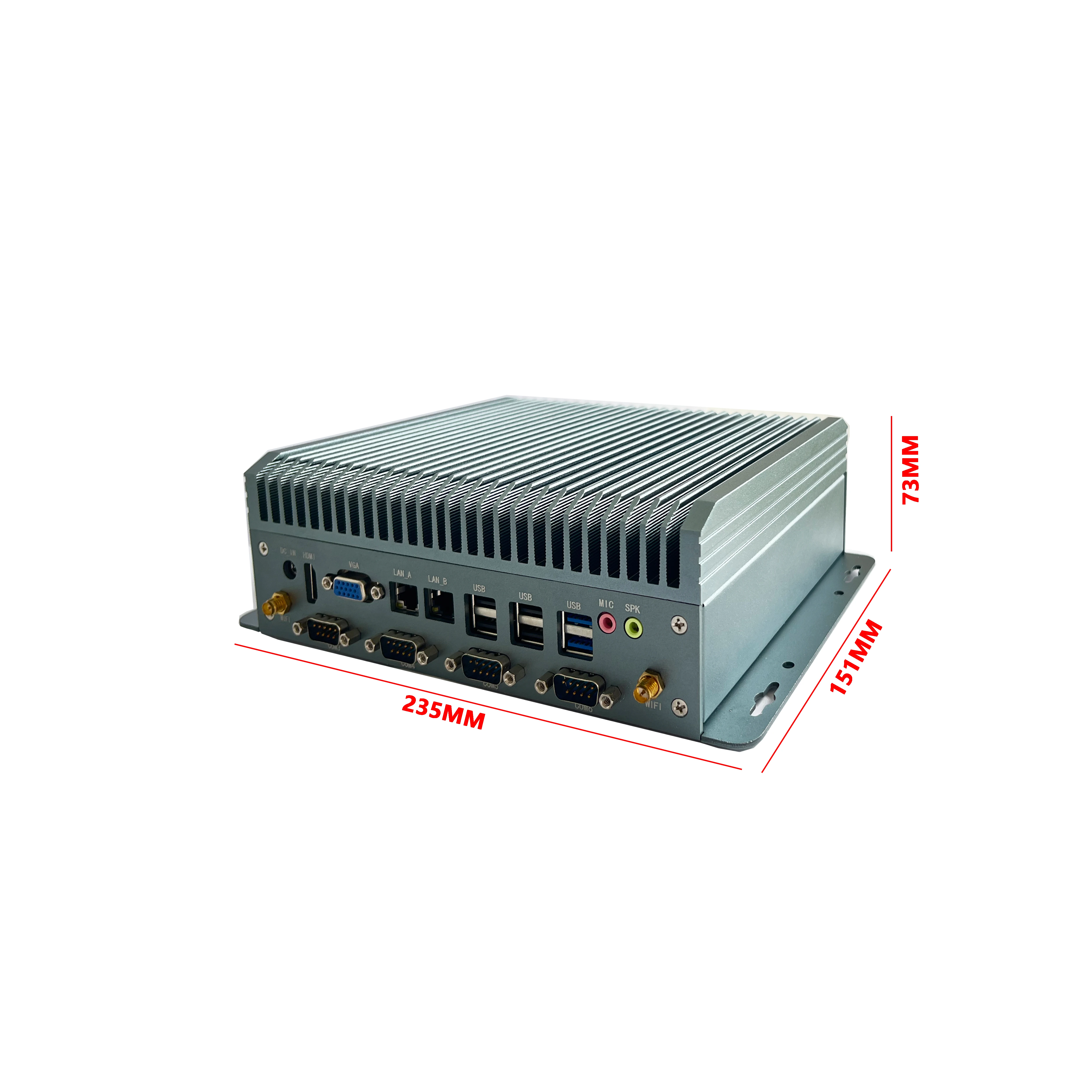 ELSKY 235*151*73MM Desktop pc Whiskey Lake I3-8145U I7-8665U USB3.0 SATA1 mini pc with rs232 RS422 RS485 WIN10/11/Linux MINI PC