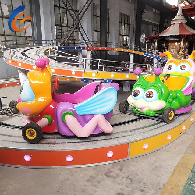 Theme Park Equipment Amusement Rides Backyard Attraction Kids Slide Dragon Train Ride Mini Roller Coaster