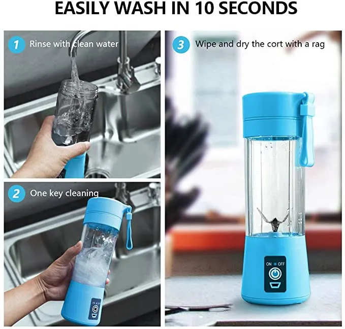 strong power usb recharged 380ml juicer portable electric blender juicer cup