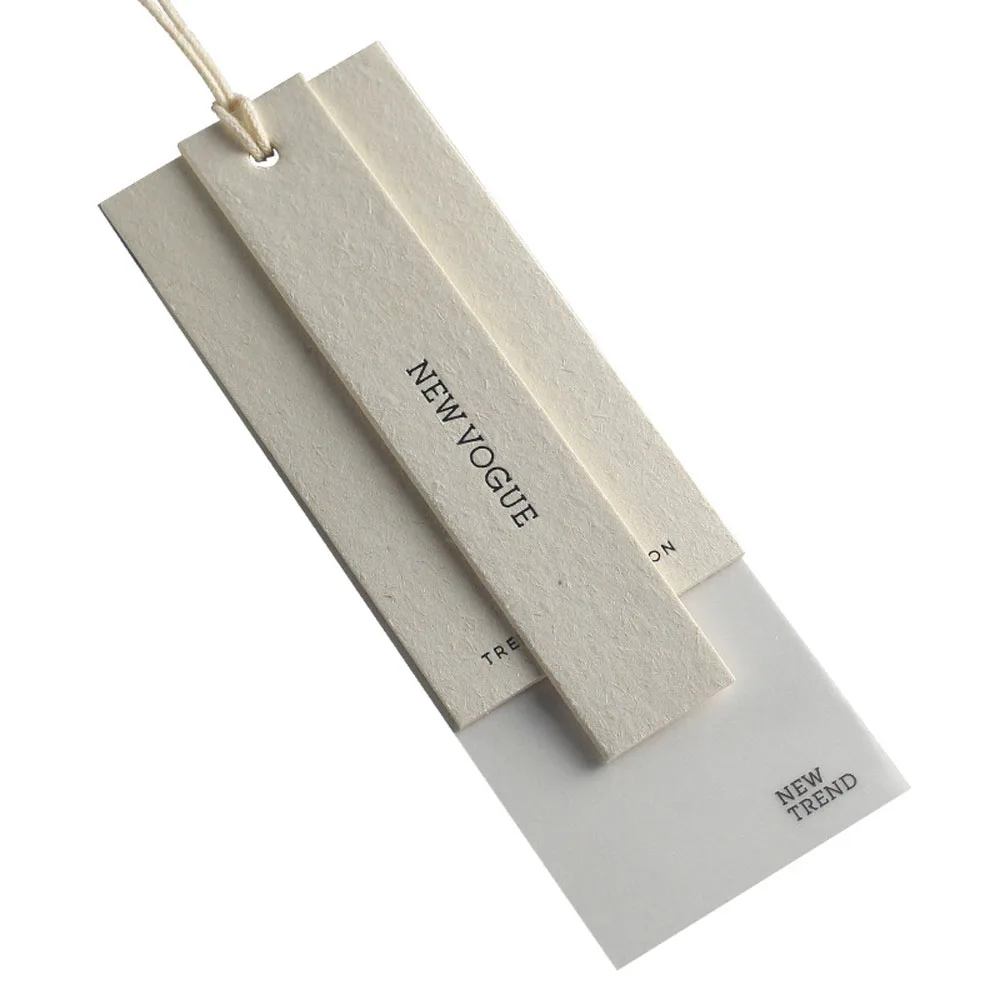 Custom Luxury Clothing Paper Hang tag Recycled Paper Label Swing Hangtags for Clothing Garment with Your Own Brand Design