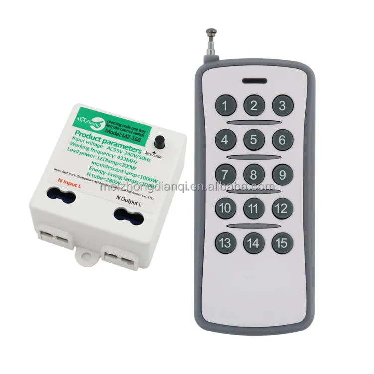 Wide voltage selling digital Wireless remote control switch Household lamp power supply 1 drag 15 Remote control switch