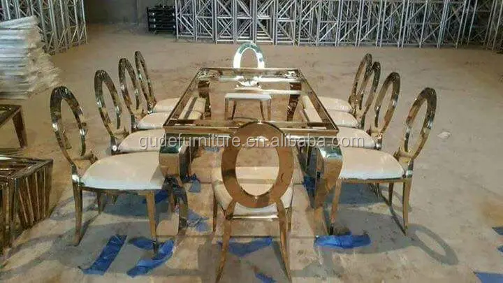 Cheap price Wedding Hotel Stainless Steel  Luxury Gold Wedding Chair Excellent Quality