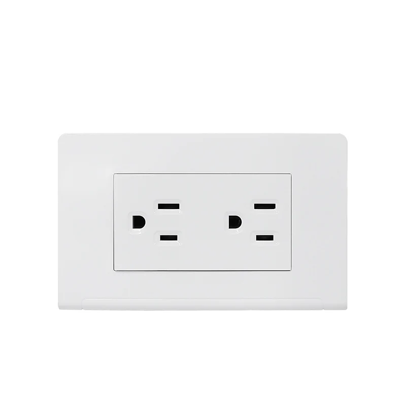 110V Electrical Wall Switch and Socket 1 Gang 2 Set Customize Color 110/220V AC 15 Years 120*70mm
