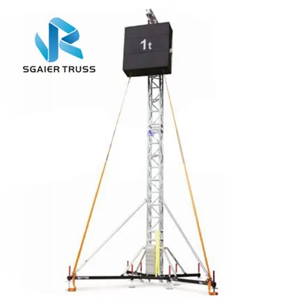 High Quality Customized Square Stage Truss Shape  Aluminium Speaker Lift Truss System For Sale