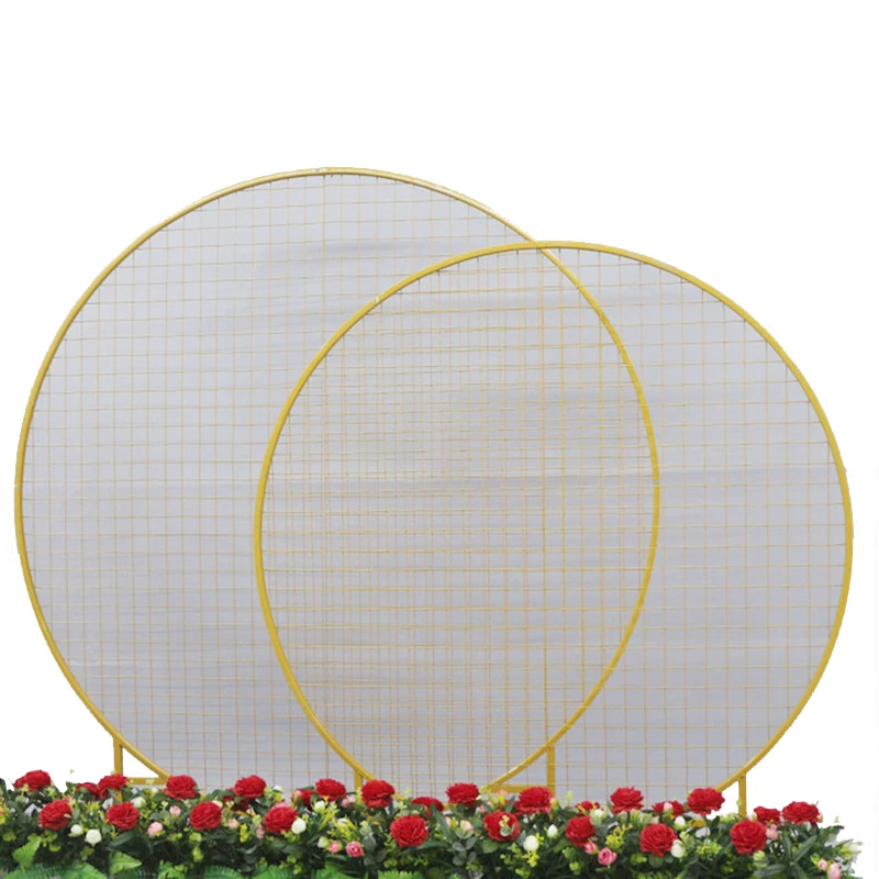 5 Ft White Gold Metal Round Balloon Arch Stand Circle Mesh Arch Stand for Wedding  Birthday Party Baby Shower Decorations