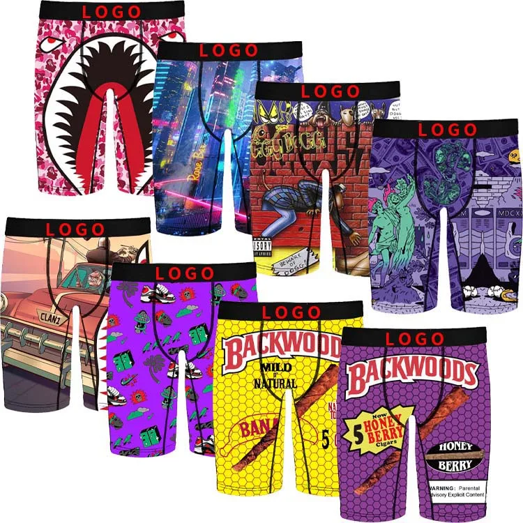 2021 Custom OEM Wholesale Vendor Underwear Plus Size Boxers Briefs for Men Plus Size Breathable Shorts Corto Breve