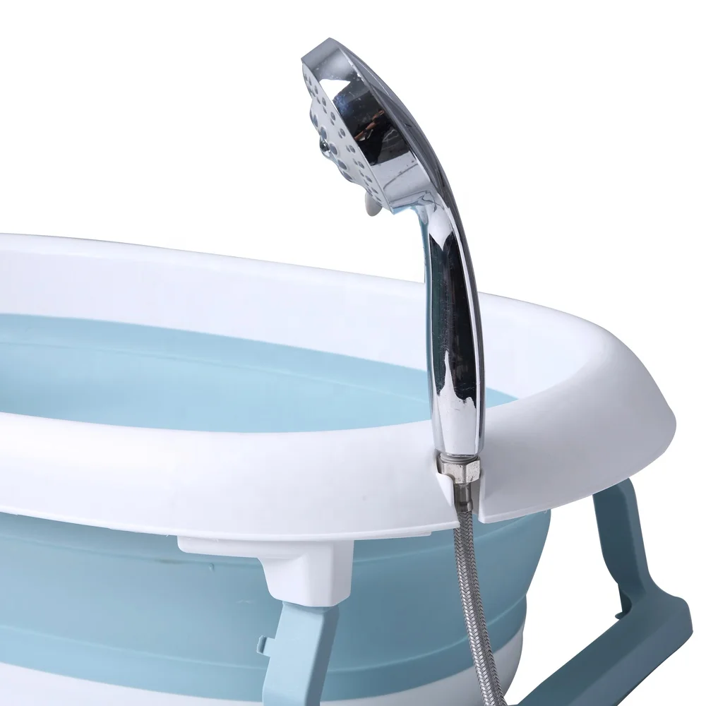 Folding Baby Bath Tub Foldable Baby Shower Bath Tub Eco-friendly Newborn Bathtub Safe Adjustable Kids Bath Tub