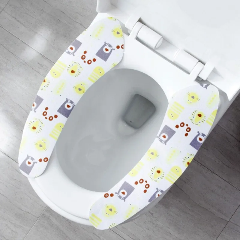Orange Forest Reuseable Toilet Seat Bathroom Mat Cover Home Health Sticky Pad Closestool Lavatory Cushion