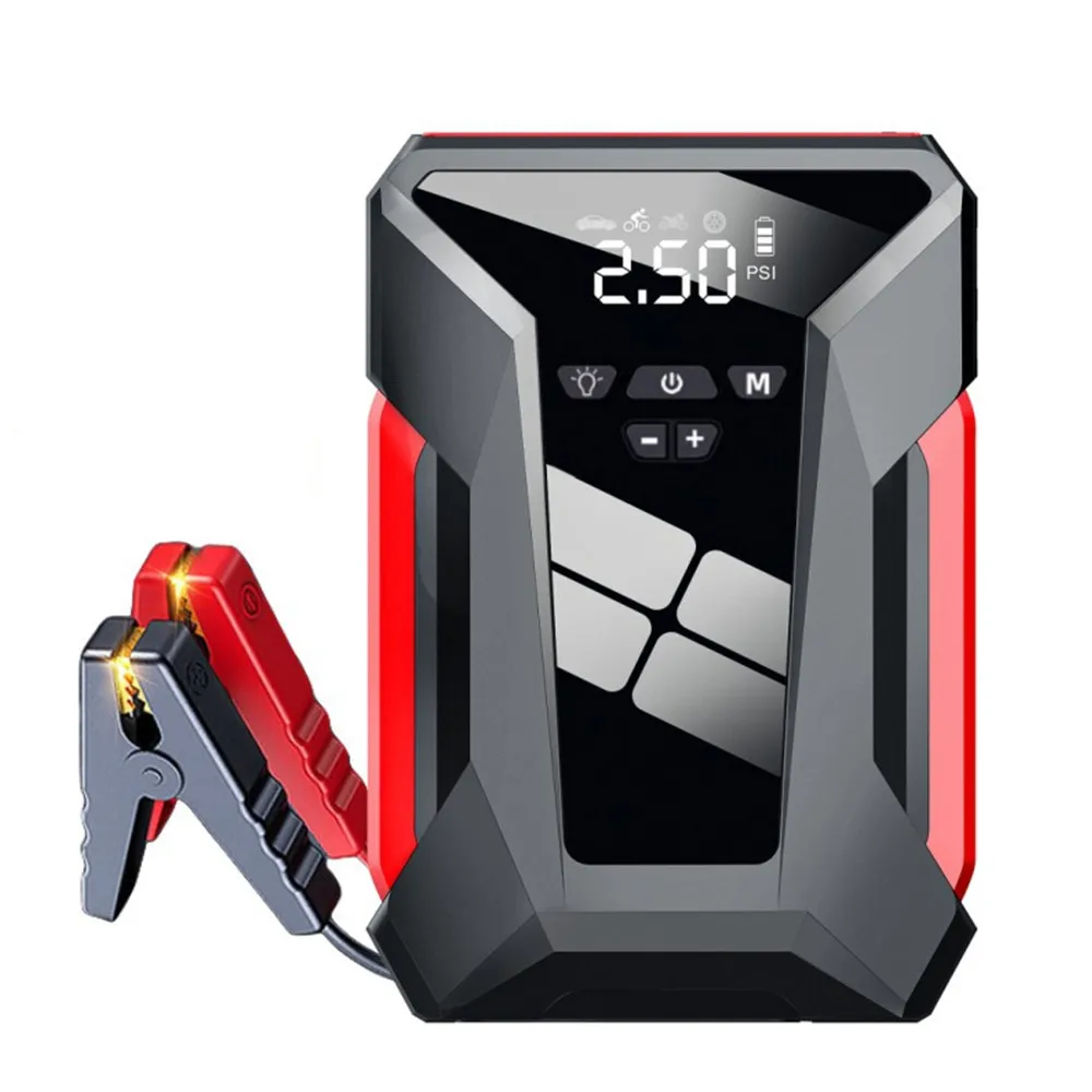 10000MAH High Power Car Jump Starter 12V 1000A Peak Emergency Power Supply with Car Compressor