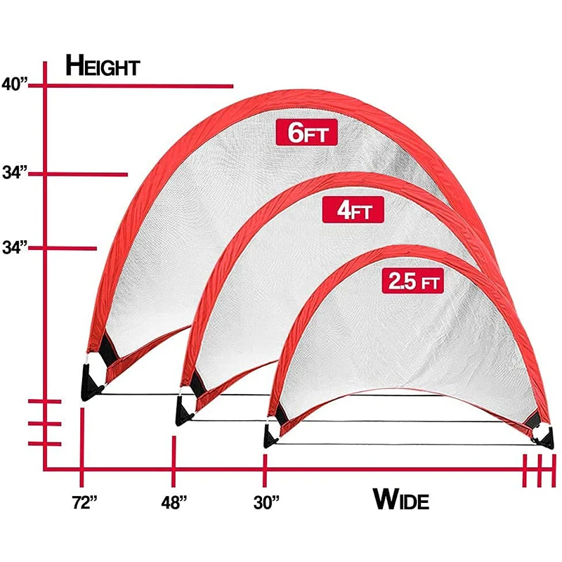 Size Custom Kids Outdoor Set Portable Pop Up foldable Soccer Goal