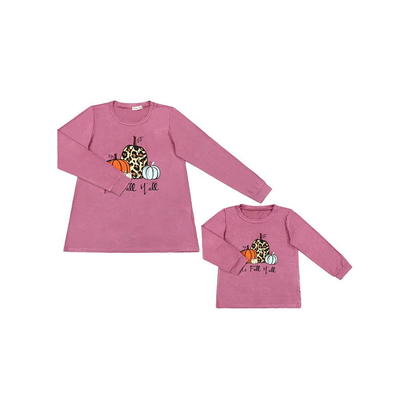 Family matching clothes shirts Mommy and  me Clothing  Matching adult an kids shirts Pattern Cotton T Shirts