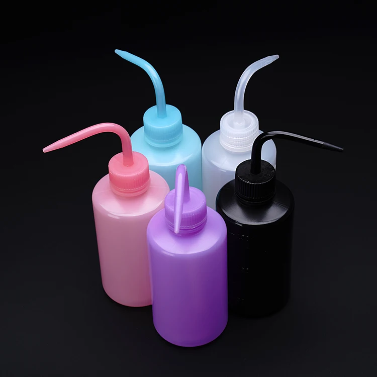 Customized multi capacity extruded elbow wash bottle