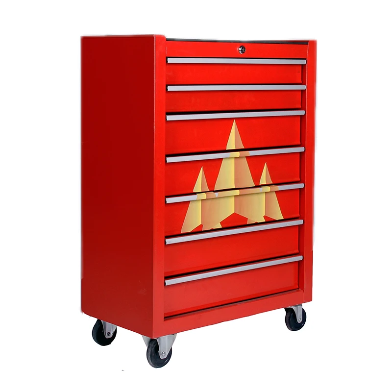 Cheaper and Utility 7 Drawers Workshop Rolling Storage Tool Trolley