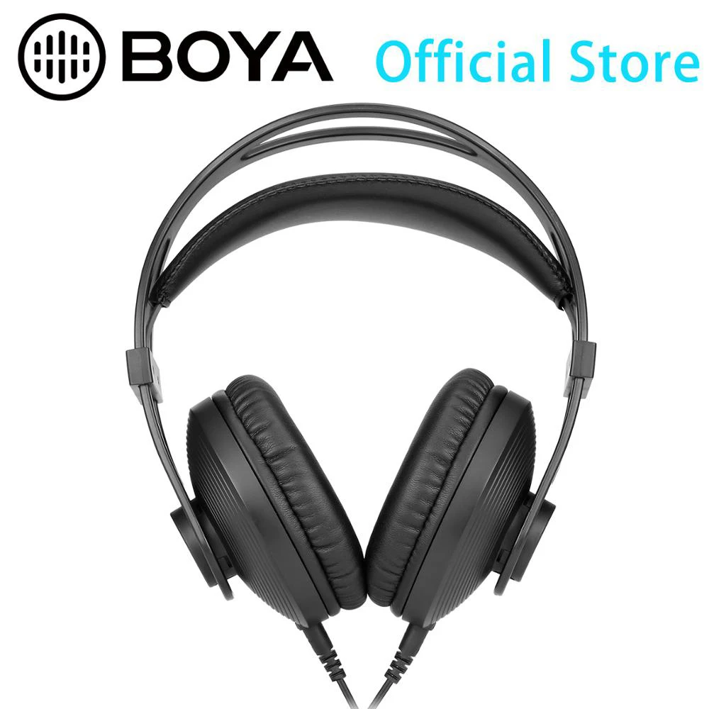 BOYA BY-HP2 Professional Recording Studio Monitor Headphone Wired Stereo Headphones Noise Cancelling for Mixer DJ Computer