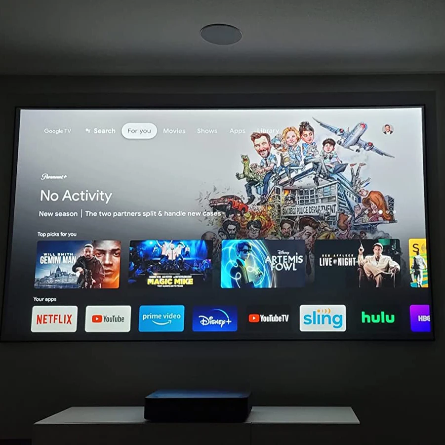 Elite Screens 16:9 Ceiling Light Rejecting Edge Free Fixed Frame 120 inch ALR ust Projection Screen