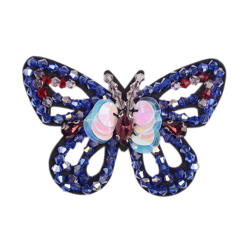 HandMade Animal Butterfly Bee Insect Design Sew On Clothing Hat Bags Accessories With Bead Rhinestone Crystal Appliques Patches