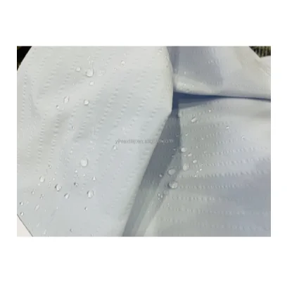 Blended fabric regular vertical bar pressed crepe elastic breathable 88% nylon 12% spandex fabric