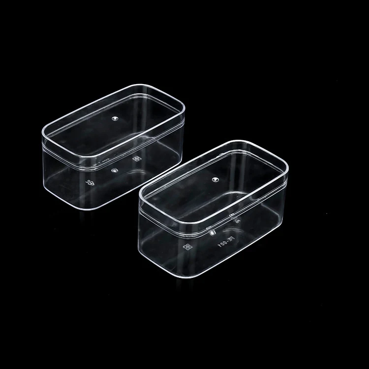 Custom square transparent tiramisu small food cake clear ps packaging plastic boxes with lid