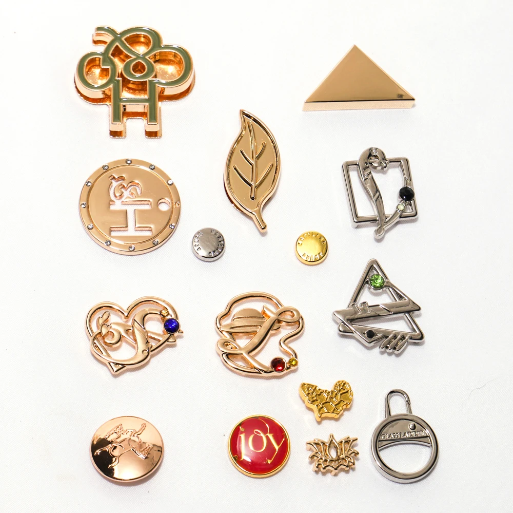 Bag Purse Hardware Letters Metal Brand Logo Label Handbags Custom Metal Name Plate Gold Logo Tags Letter Metal Logo for Handbag