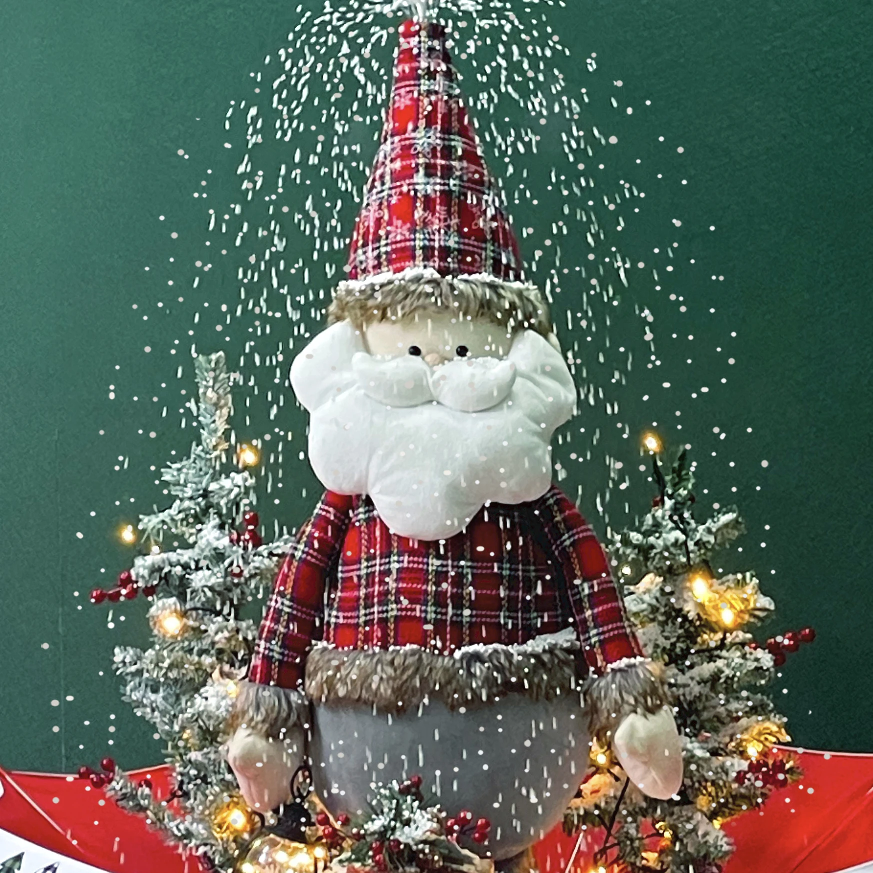 Xmas Home Decoration 120cm Christmas Tree Snow White Santa Clause Christmas Tree