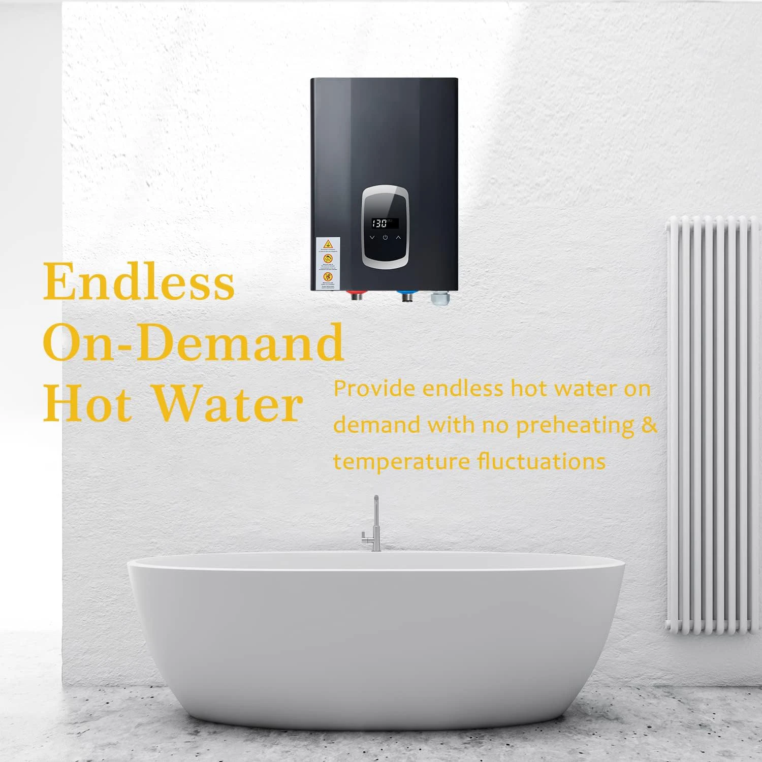 14-36kW Household Bathroom And Kitchen Aluminum Mounted Heat Instant Water Heater Without Water Tank