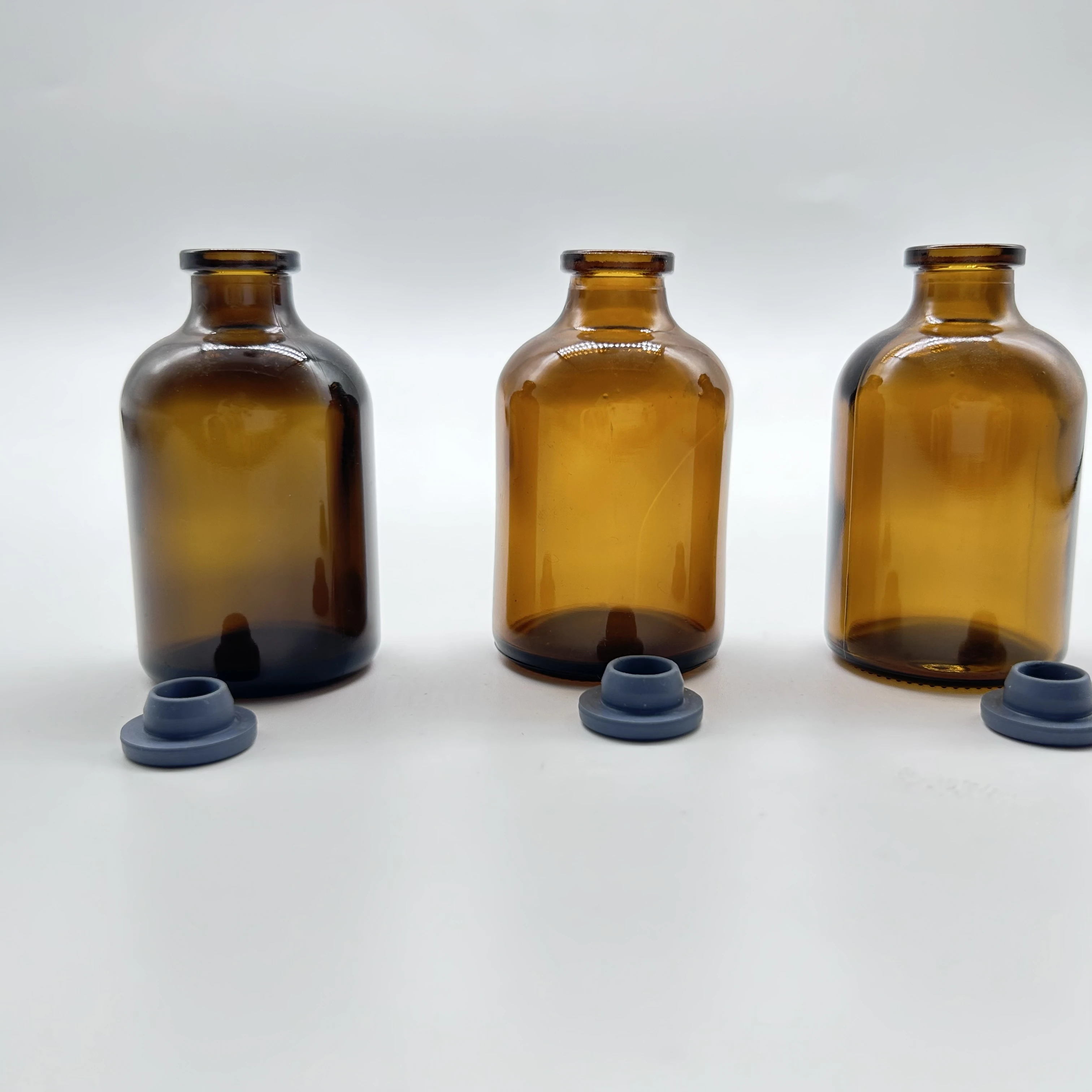 ShanDong Hot Selling New Products Amber 100ml Moulded Injection Vials For Antibiotics With Aluminum Plastic Composite Cap