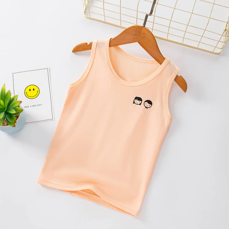
Latest design wholesale kids tank cotton vest for summer 
