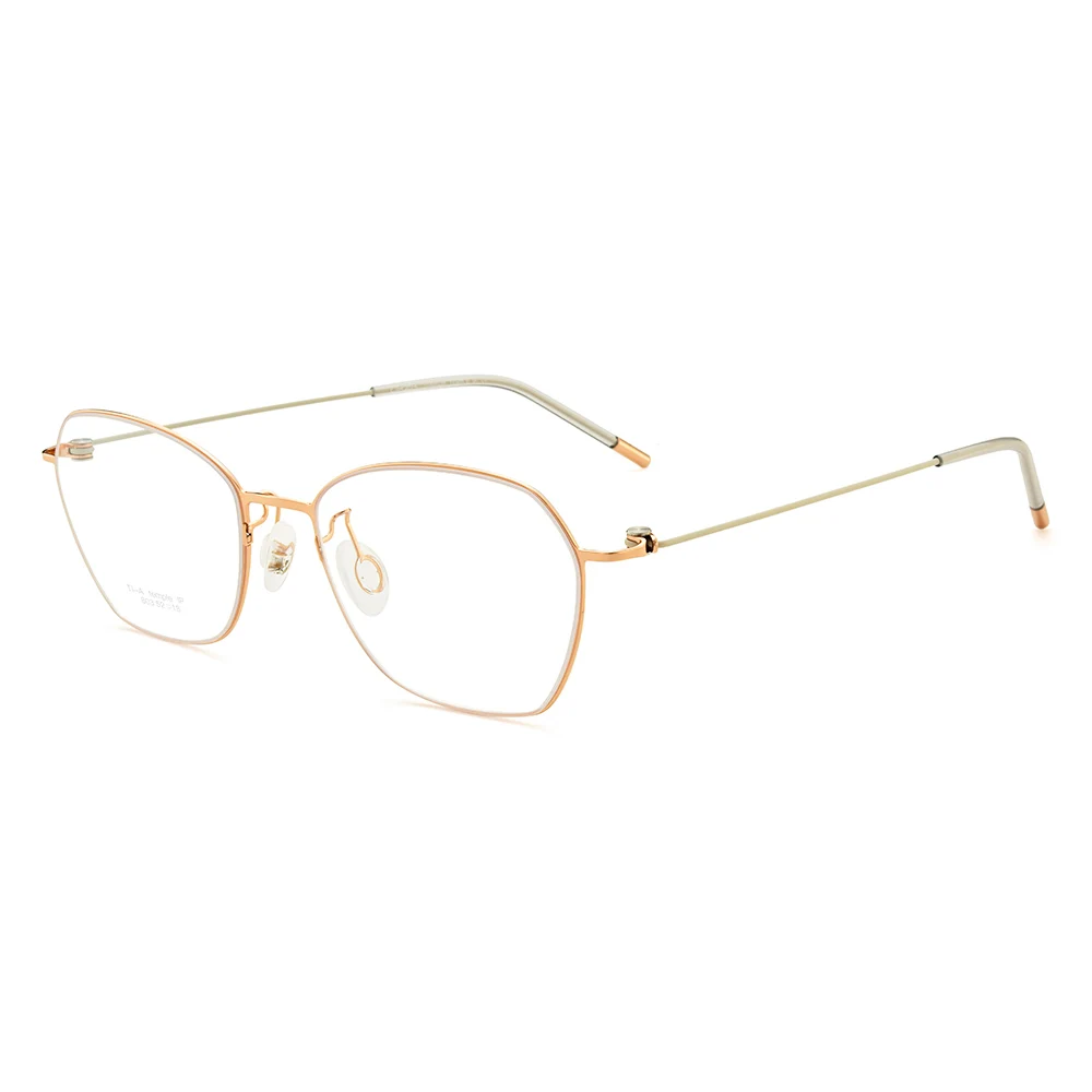 High Quality Eye Glass Thin Classic Gold Vogue Women Eyeglasses Eyewear Reading Ladies Glasses Titanium Frame Optical