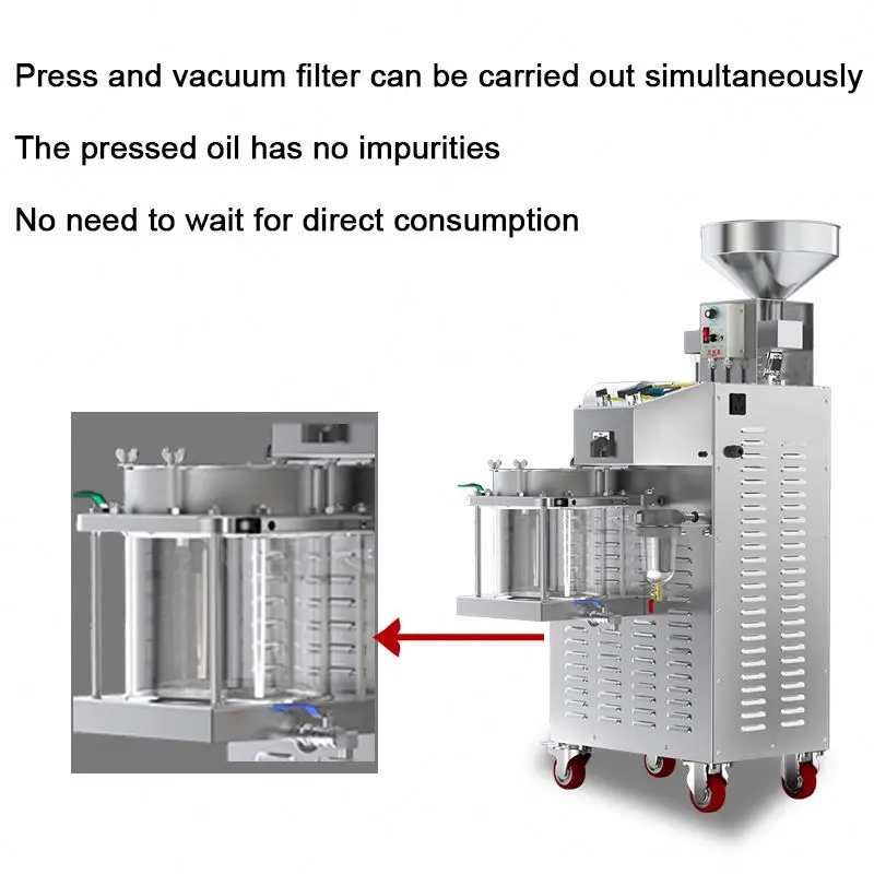 Automatic household stainless steel mini oil press machine export small family hot and cold pressed oil machine price