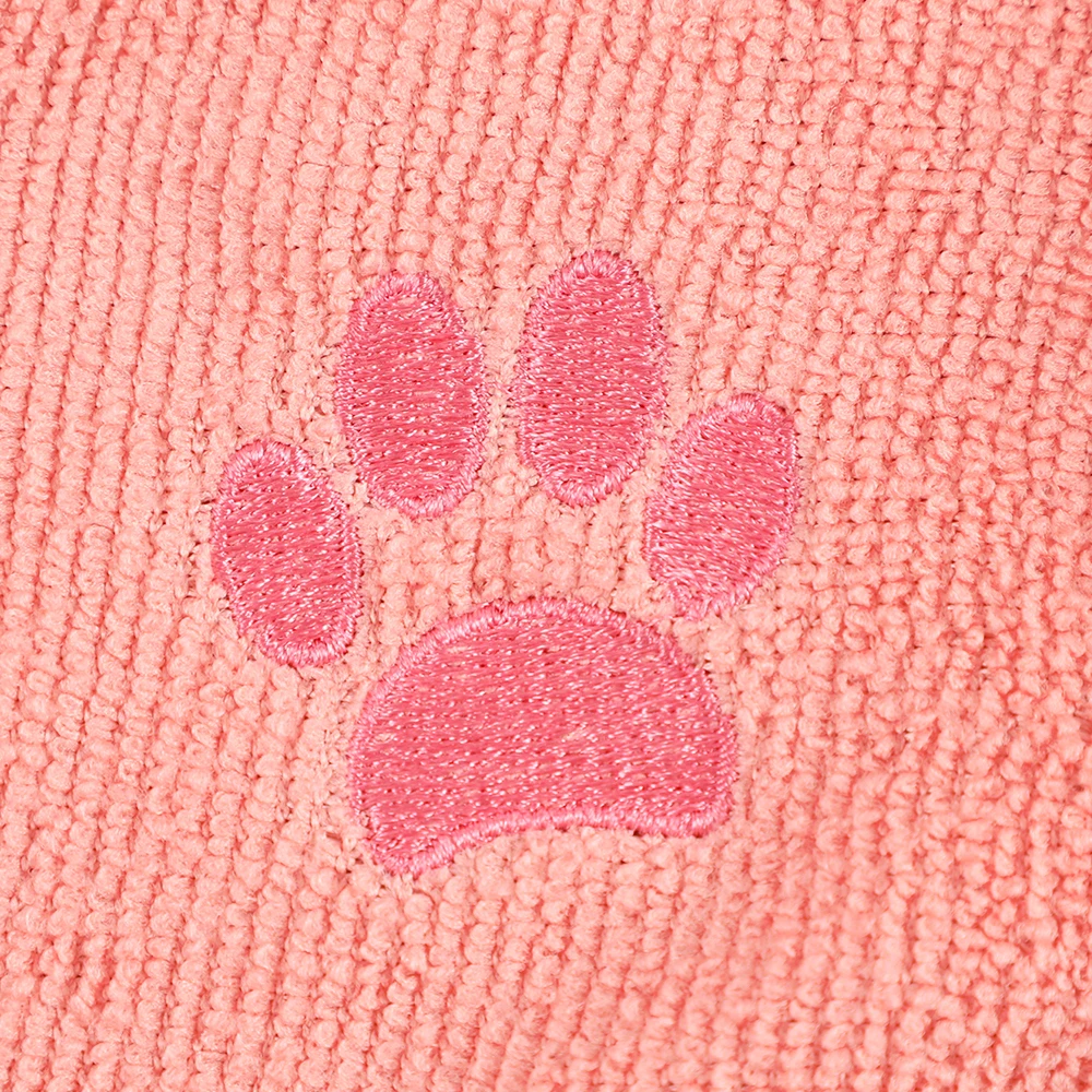 Spot embroidered embroidery pet large bath towel