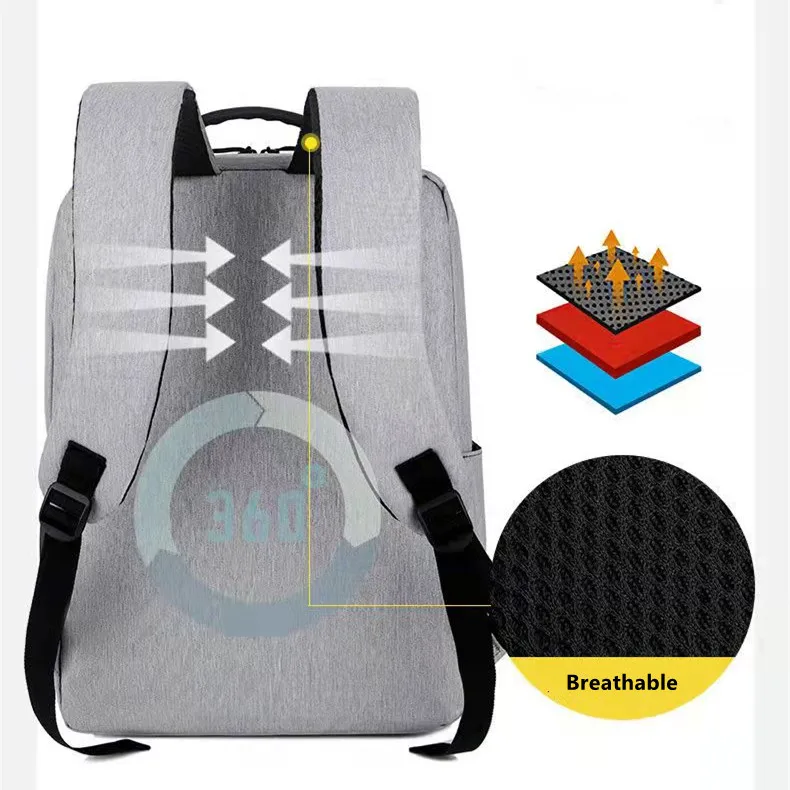 OEM & ODM заводской деловой рюкзак с защитой от кражи, водонепроницаемая школьная сумка, подходит для ноутбука 14 дюймов 15,6 дюймов, рюкзак с USB-портом для зарядки