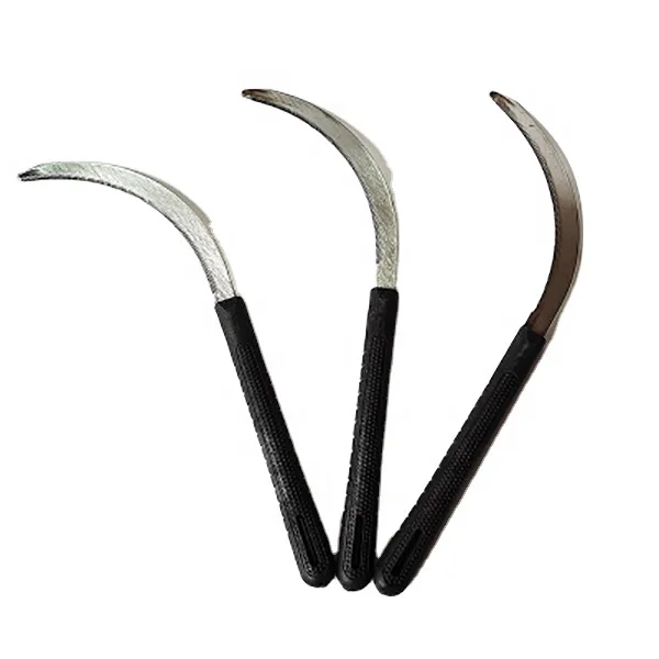 Stainless steel small sickle lawn mower weeding knife small sickle with teeth small serrated knife chive knife