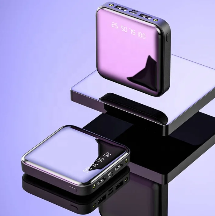 New Trending Digital Display Advertising Lithium Batterie Shoes Mirror Small Portable Mini 20000 Mah Power Bank