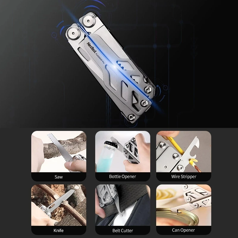 Новинка Mijia Nextool Flagship Pro 16 в 1 складные ножи карманный нож многофункциональные плоскогубцы ножницы для рыбалки EDC Мини инструмент выживания