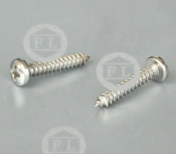 Inox Cross Recessed Pan Head tapping screw 304 316 Stainless steel  polished Fasteners