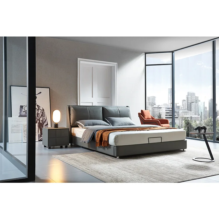 
Nordic modern contracted master bedroom double bed minimalism 