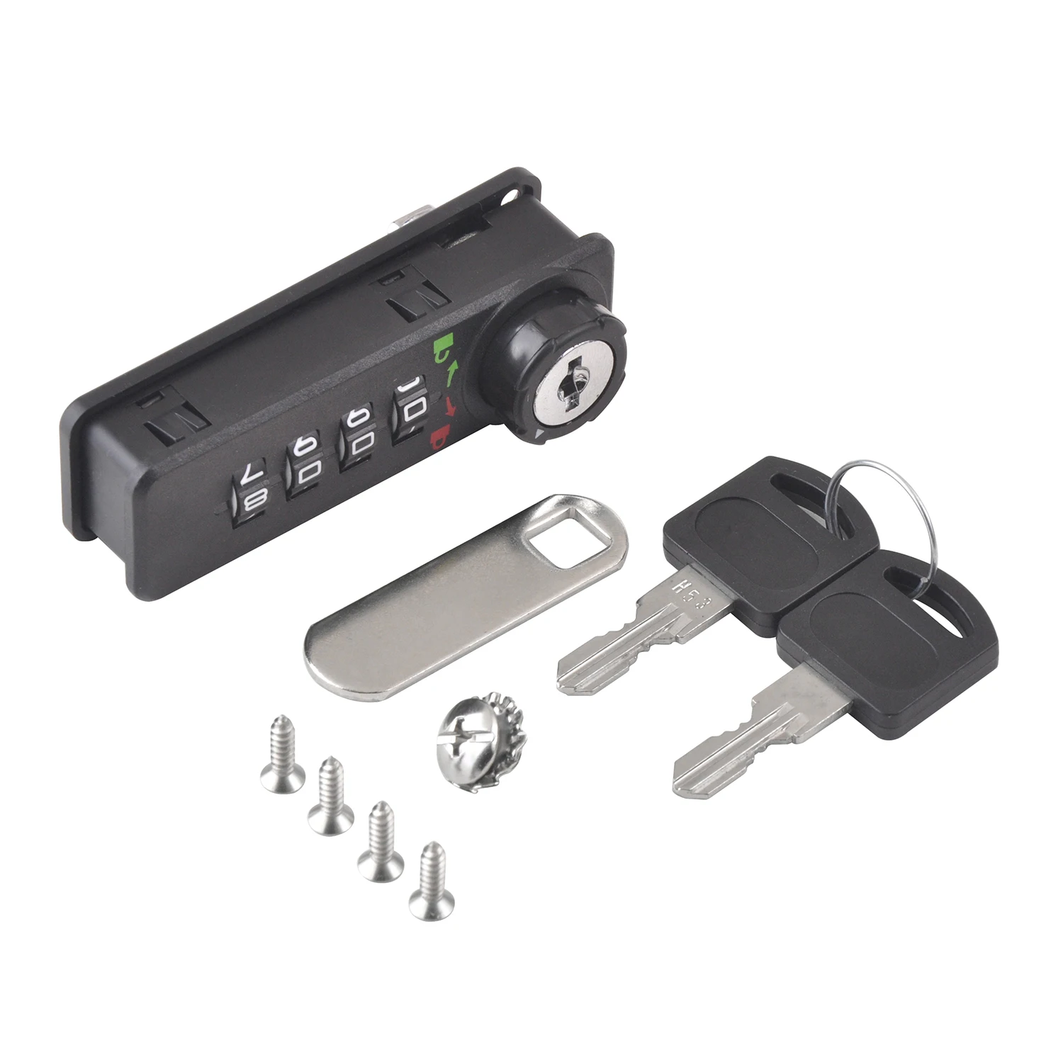 4-digital password combination cabinet security lock anti theft safety mechanical code lock with key