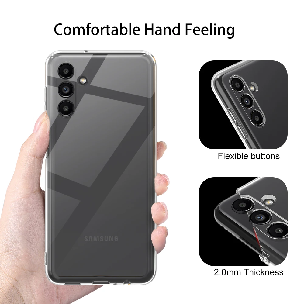 Phone Case Supplier 2.0mm TPU Clear Telephone Smartphone Cover Fundas For Samsung S22 FE A13 5G A13 4G Lite A03 Core A73 A53