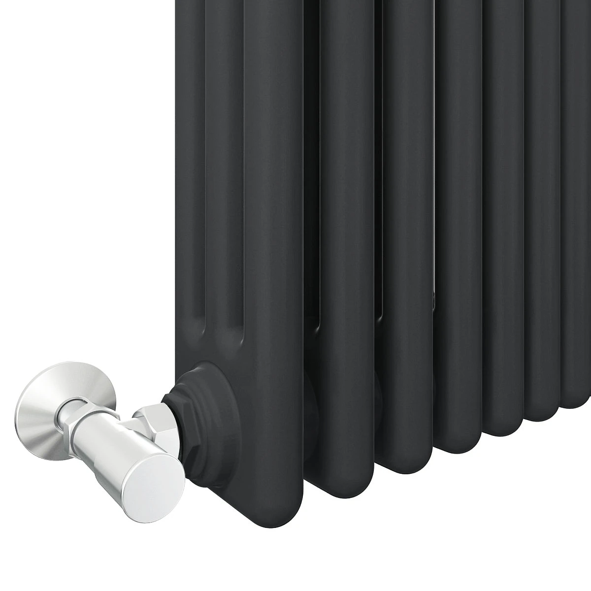 Традиционная Колонка 3 вертикальных 1800 мм с 12 стержнями Белый/антрацит дизайнерский радиатор