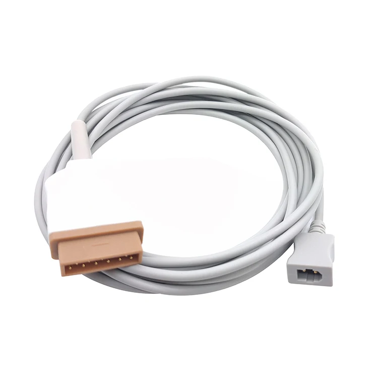 China factory reusable Spo2 sensor extension cable SpO2 adapter Cable to GE