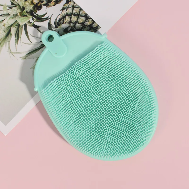 Silicone Dishwashing Face Brush Double-sided Durable Soft Massage Body Bath Brush Washing Gloves