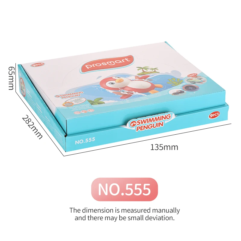 Hot Sale Baby wind up toys 9pcs/set Penguin Bath toy for infant