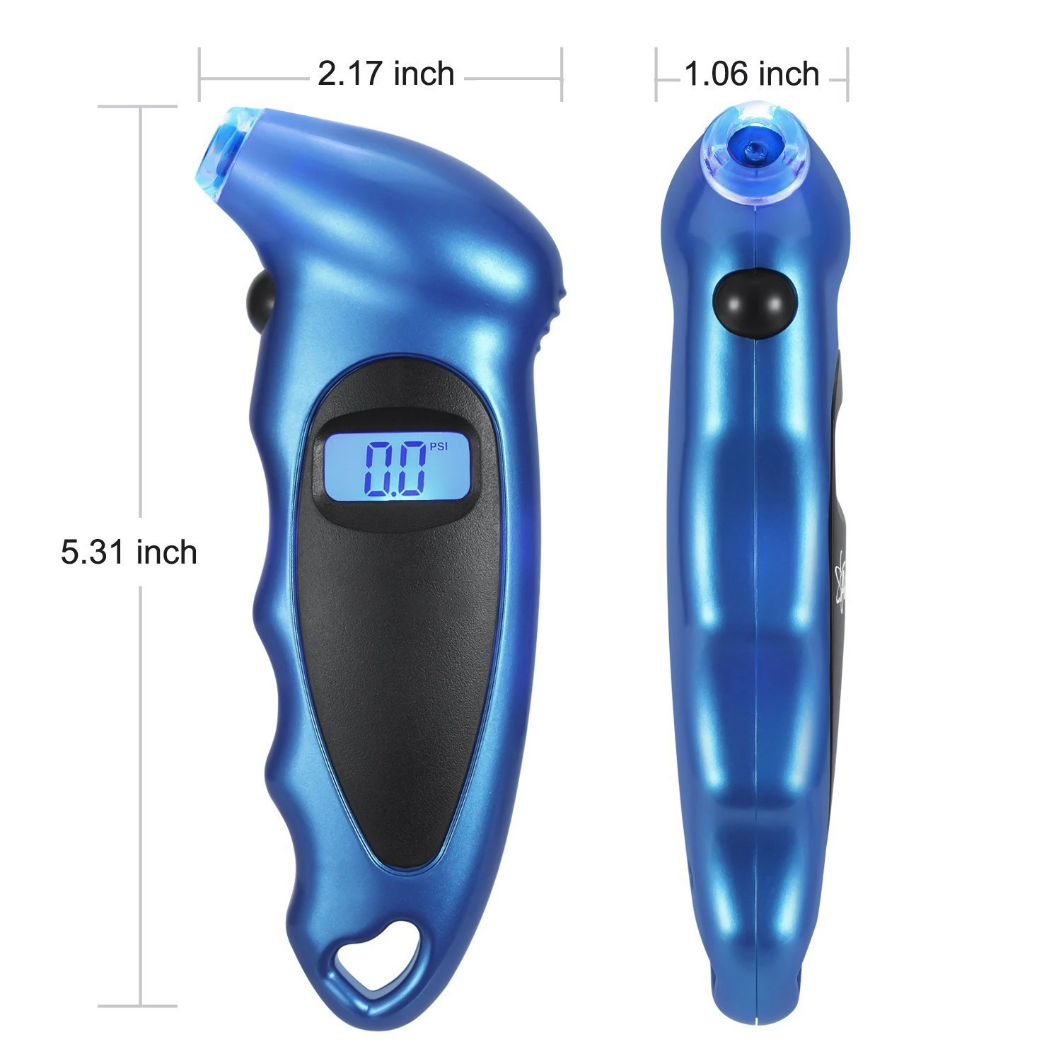 Digital Tire Pressure Gauge 150 PSI 4 Settings for Car Truck Bicycle with Backlit LCD and Non-Slip Grip