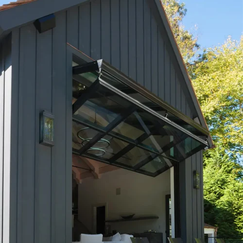 Luxury National building standard one button folding garage door