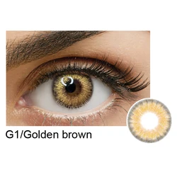 New styles soft eye contact lenses golden brown bling bling color contact lens
