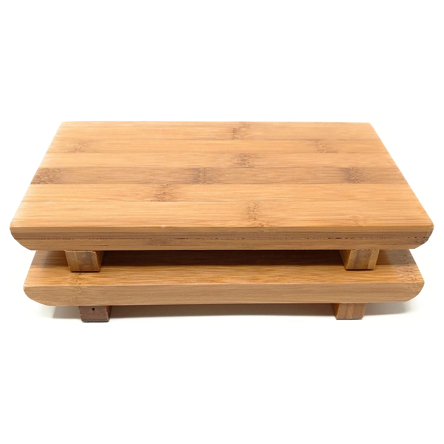 Сашими суши, японская посуда, Бамбуковая сервировочная тарелка для Geta, тарелки для разделки, набор из 2 штук