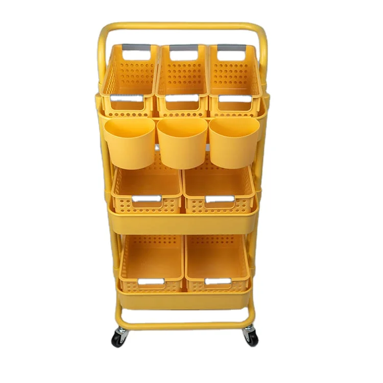 
 3 яруса кружевных роликовая тележка корзины АБС, органайзеры, мебель для дома, кухня, ванная комната ручная тележка для хранения  